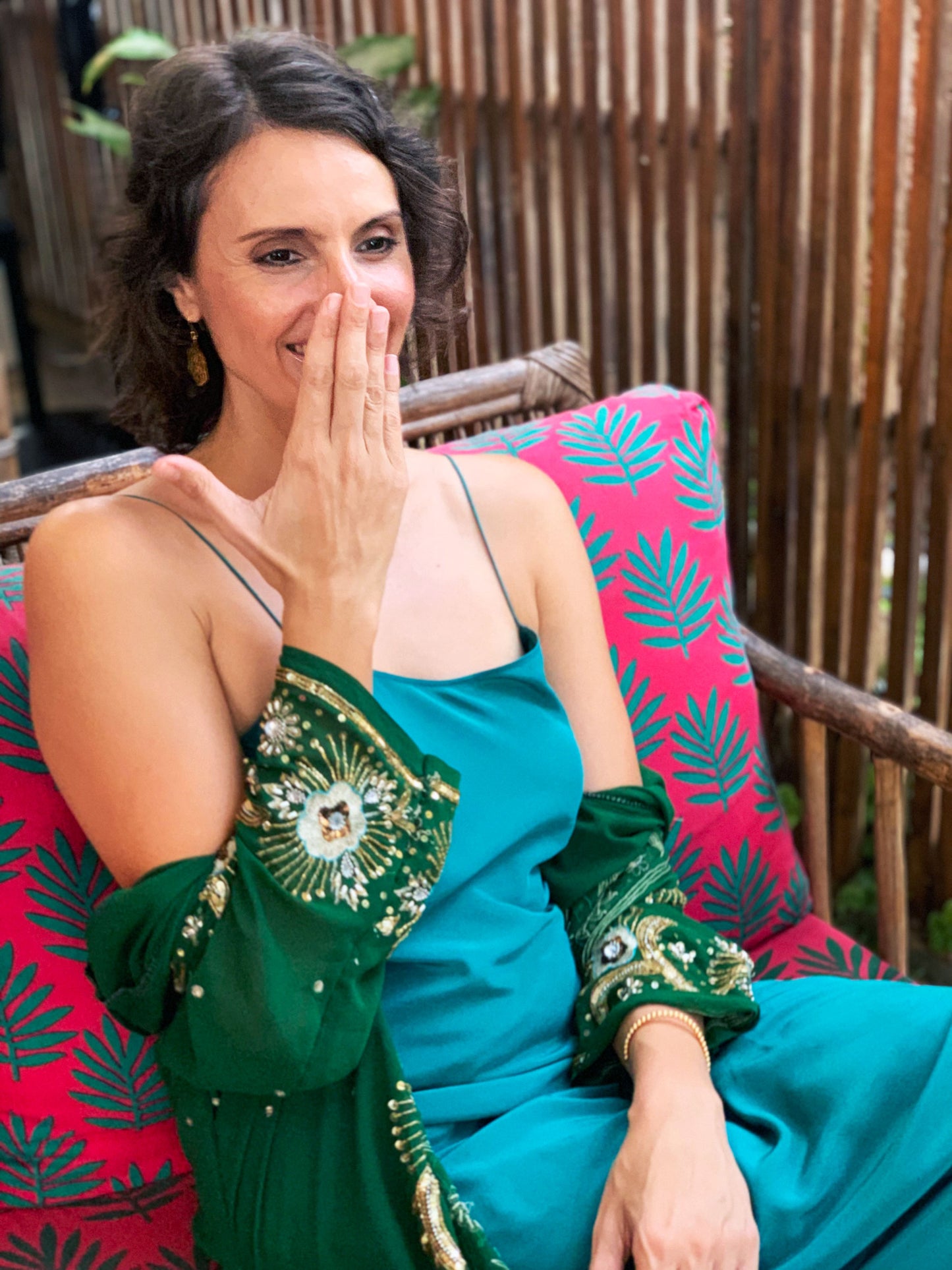 Silk Slip Dress – Teal